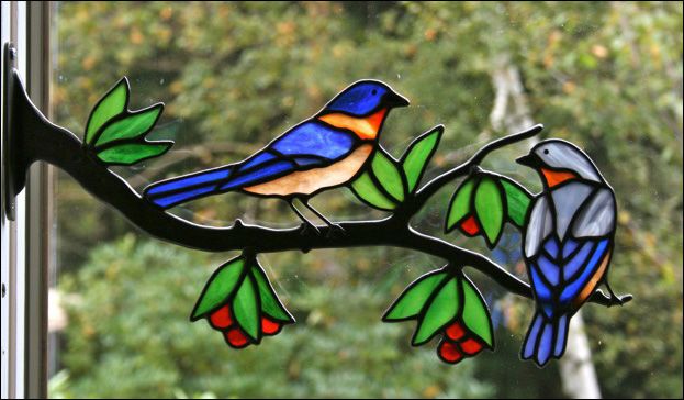 stained glass bird